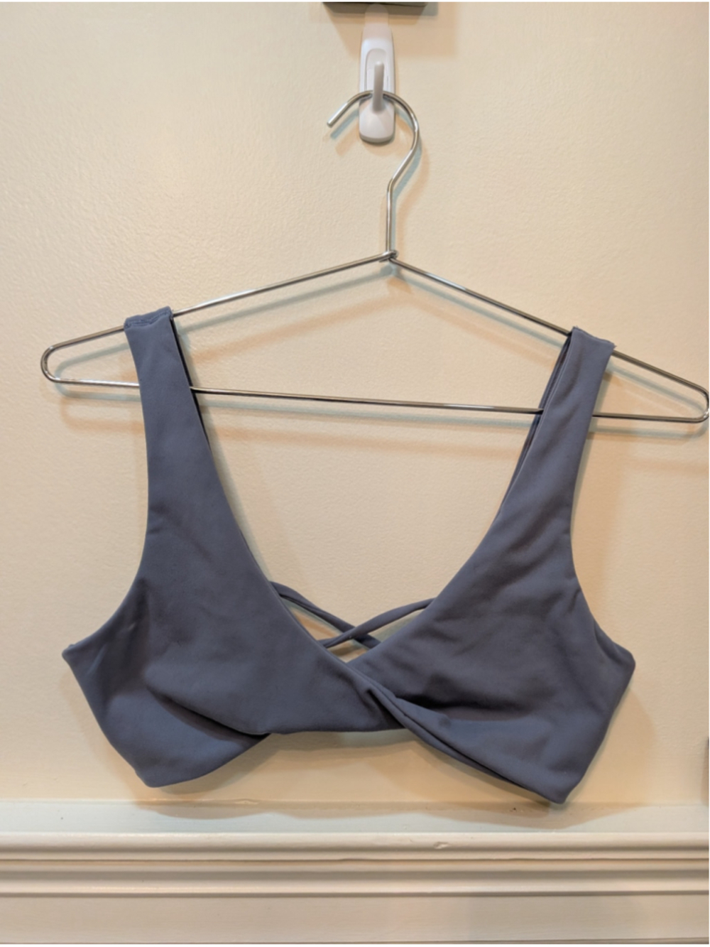 Grey Bo & Tee Soft twist front active sports bra